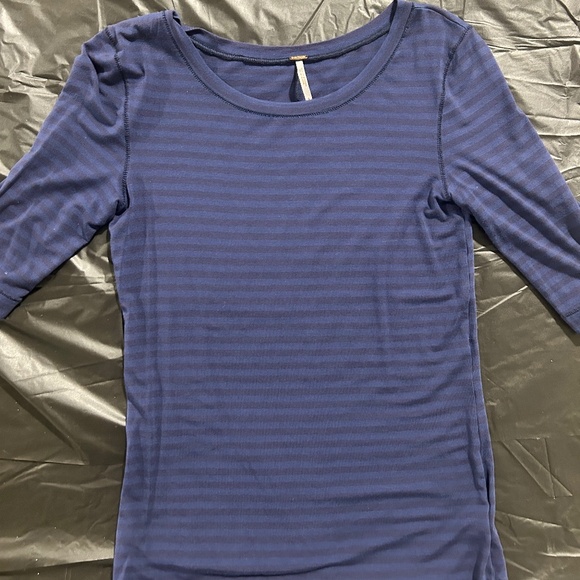 Women’s size small Free People blue striped shirt - Picture 1 of 3